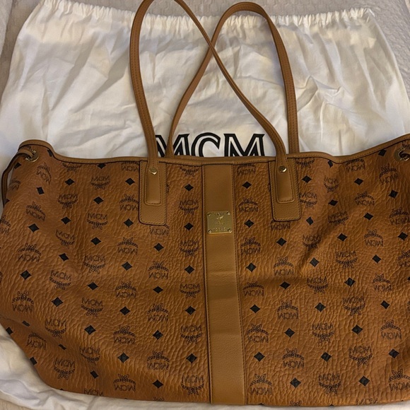 MCM Cognac Visetos Tote - Picture 1 of 7